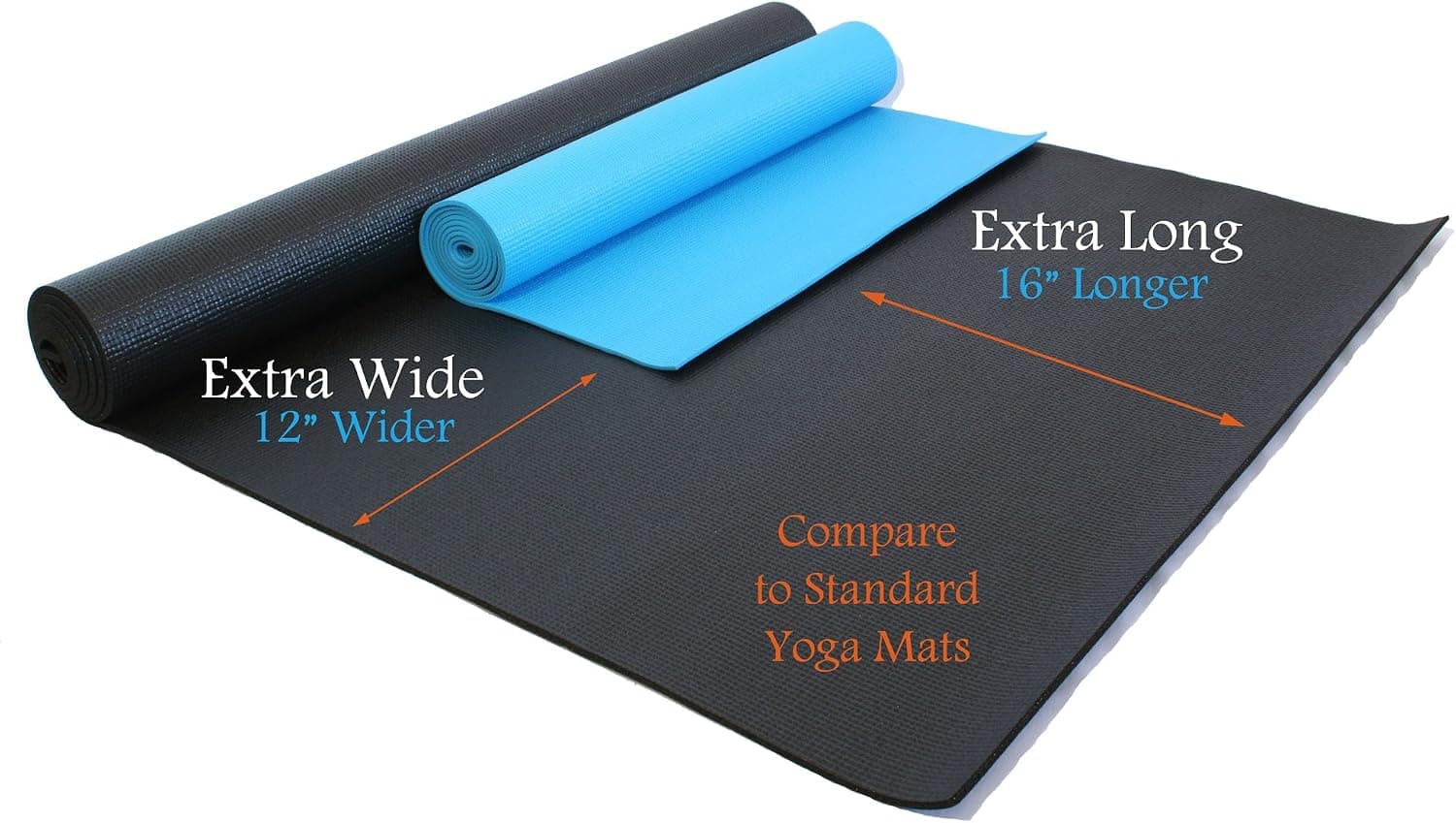 Rolling Sands 84 Inch by 36 Inch Extra Wide Extra Long Extra Thick Yoga Pilates Mat