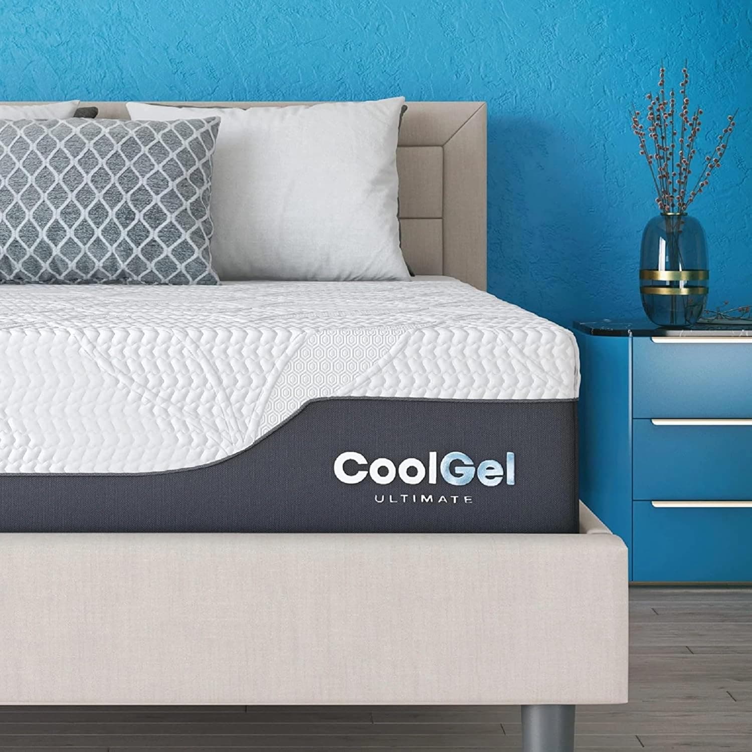 COOL GEL 12 Inch Mattress Twin XL, Cooling Gel Memory Foam Mattress in a Box, Medium Firm Support, Fiberglass Free, CertiPUR-US Certified