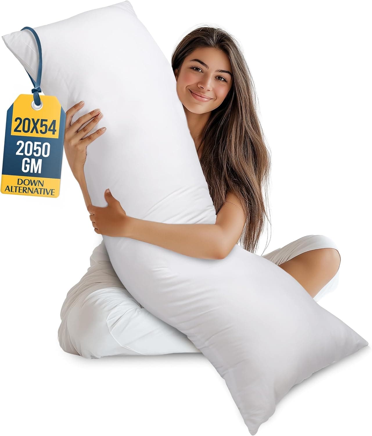 Utopia Bedding Full Body Pillow for Side Sleeper 20x54, White