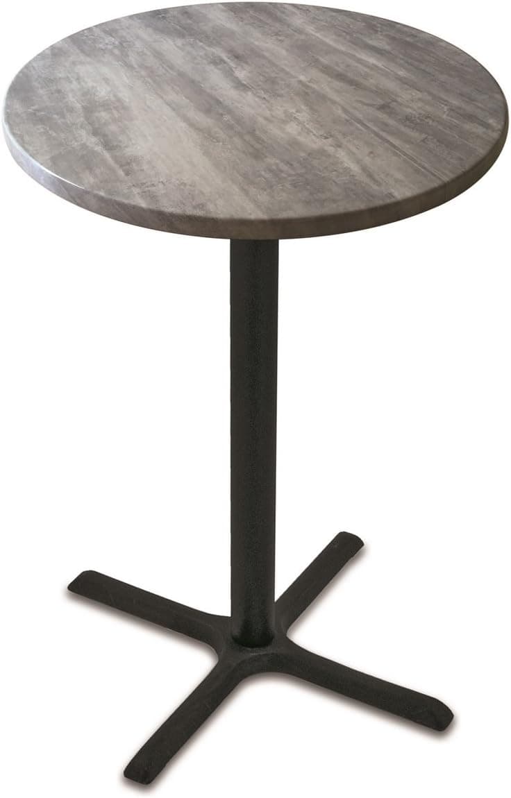 OD211 42" Tall Indoor/Outdoor All-Season Pub Table with 30" Round Top, Greystone