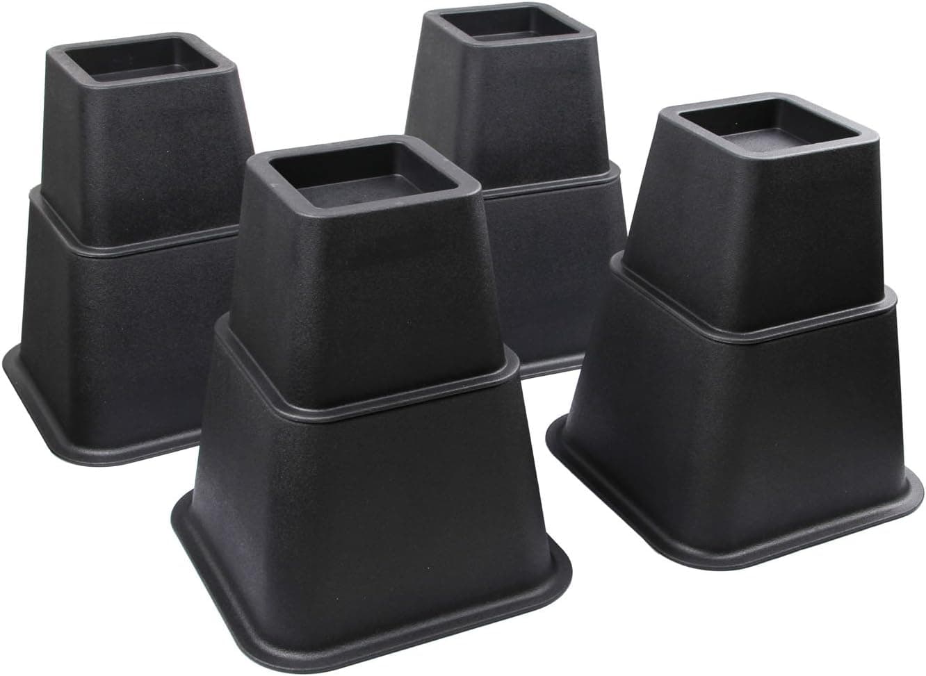 Ryehaliligear 8 Inch Adjustable Bed/Furniture Risers 8/5/3 in, Heavy Duty, 8pcs