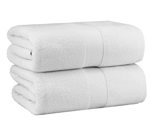 COTTON CRAFT Luxury Hotel Bath Sheet - 2 Pack Oversized 100% Cotton Towels