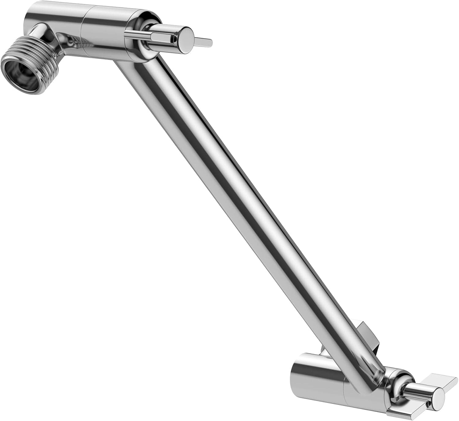 Lordear 11 Inch Shower Head Extension Arm, Solid Stainless Steel & Brass, Adjustable Height Shower Head Extend