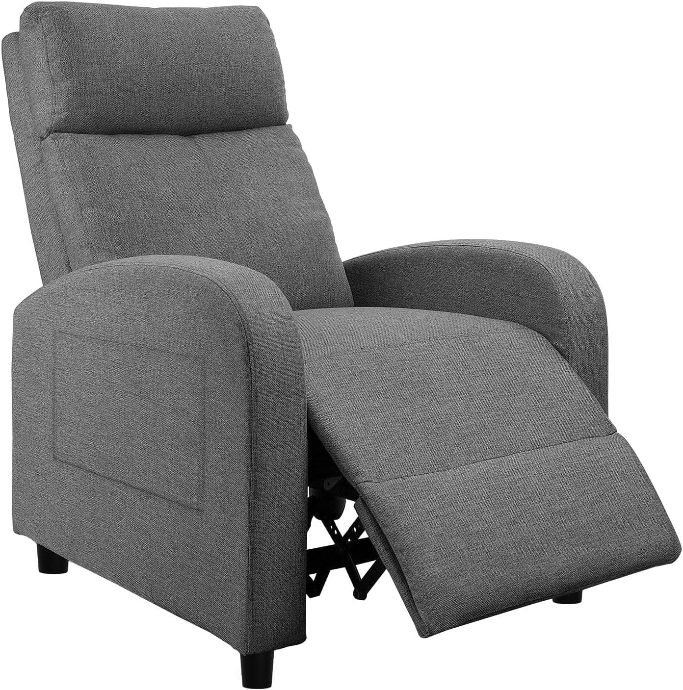 JUMMICO Recliner Chair Home Theater Single Recliner Sofa with Thick Seat Cushion and Backrest, Fabric, Aurora 