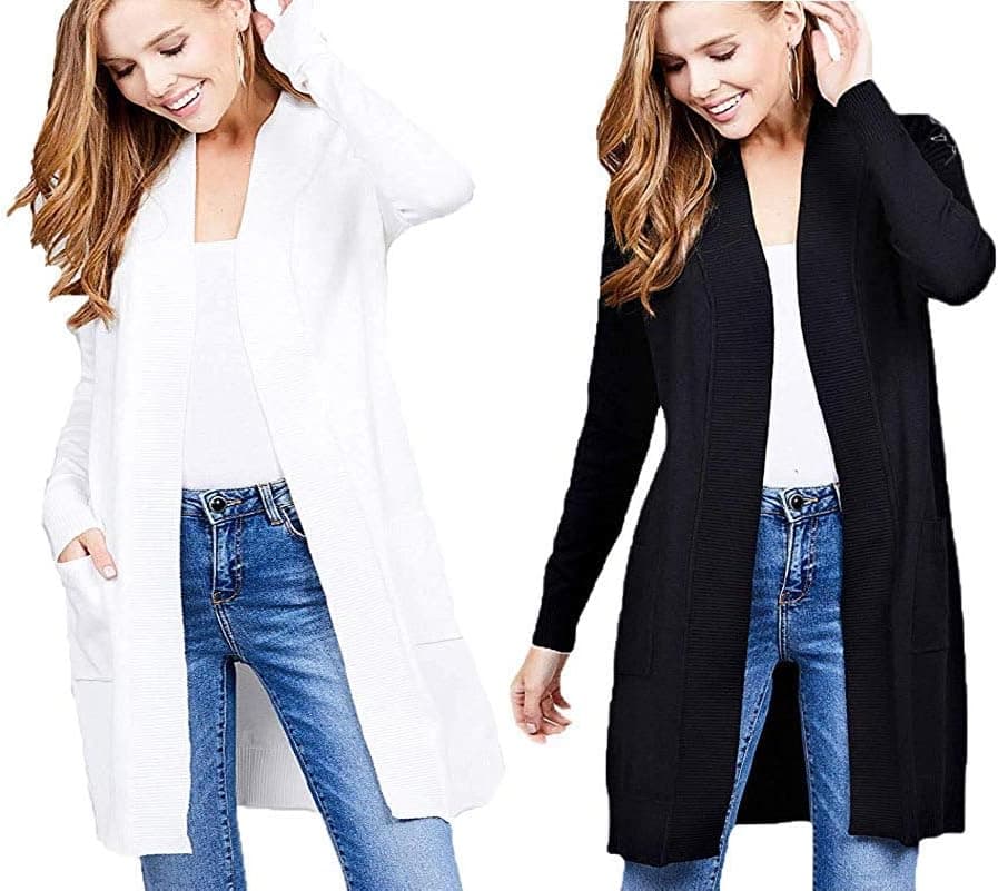 Cielo Women's Long Sleeve Sweater Duster Cardigan