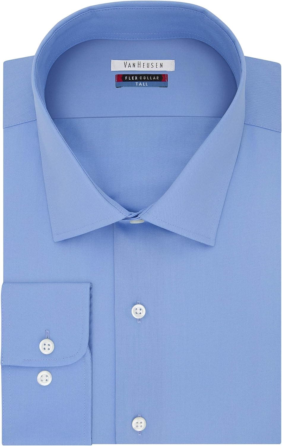 Van Heusen Men's FIT Dress Shirts Flex Collar Solid (Big and Tall)