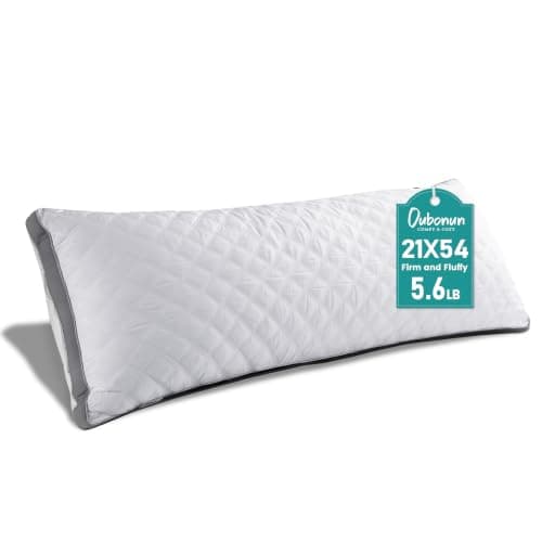 Oubonun Full Body Pillow for Side Sleeper, Adjustable Firm Long Bed Pillow