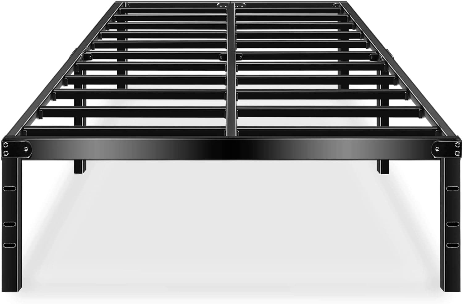HAAGEEP Full Size Bed Frame 18 Inch Tall Platform Bedframe No Box Spring Needed High with Storage Metal
