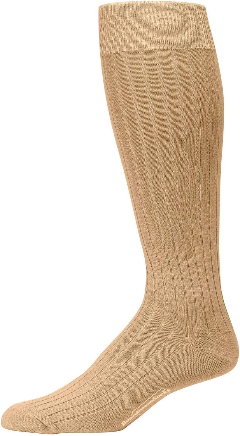 BoardroomSocks Big and Tall Over-the-Calf Ribbed Dress Socks 13-16