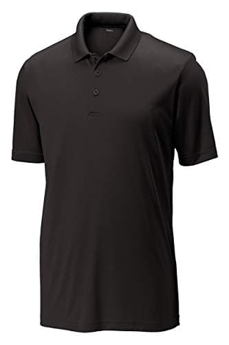 Opna Golf Shirts for Mens Regular, Big and Tall Size Golf Polos Dry Fit Shirts Short Sleeve (Black)