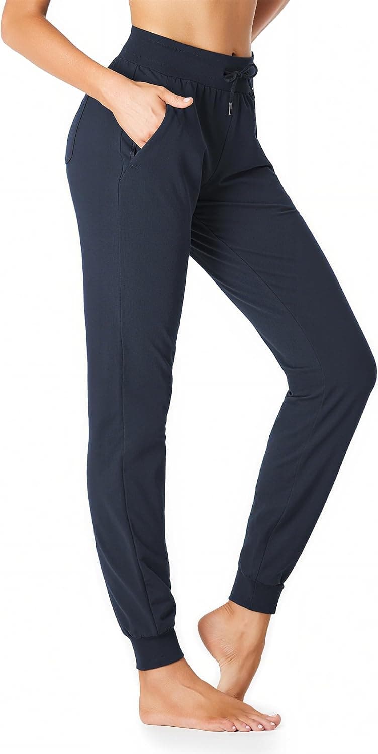 SEVEGO Women's Long 32" Workout Sweatpants Cotton Joggers with Pockets