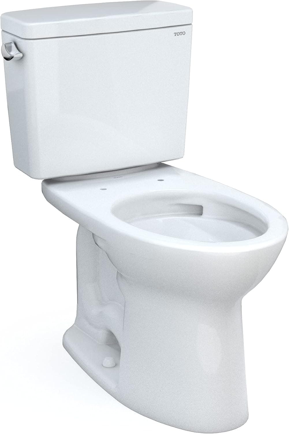 TOTO Drake Two-Piece Elongated 1.28 GPF Universal (Comfort) Height Tornado Flush Toilet, Cotton White