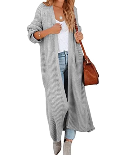 Trendy Women's Oversized Long Cardigan Sweaters Maxi Open Front Coat | Casual Daily,2026 Fall Winter,Floor Length,Long Sleeve,Soft Cozy Warm Knit,Office Work,Going Out