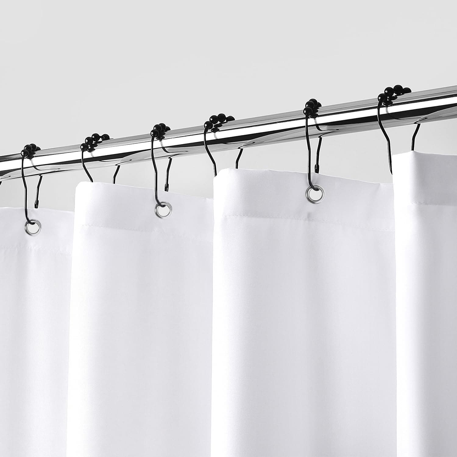 downluxe Waterproof Fabric Shower Curtain Liner, Soft Cloth Shower Liner with Magnets, Machine Washable & Hote