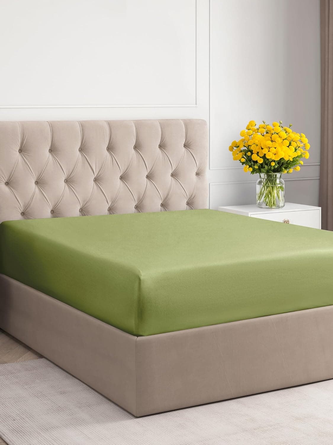 CGK Unlimited King Size Fitted Bed Sheet - Hotel Luxury - Fits Mattress Up to 16" - Soft, Wrinkle Free, Breath