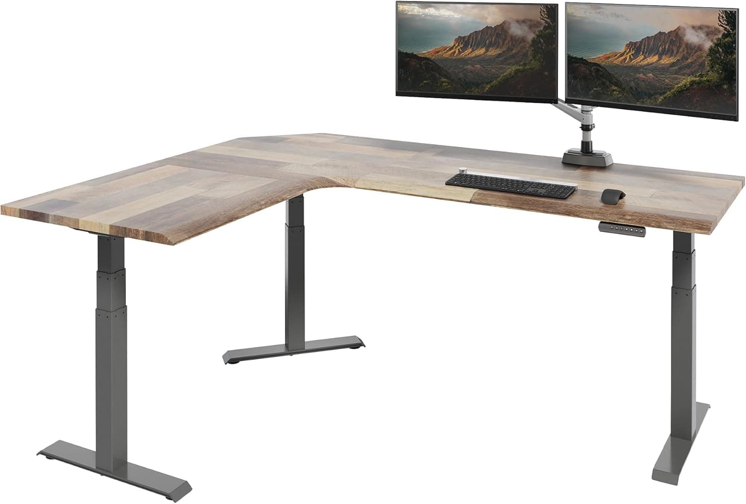 Vari ComfortEdge 80x60 L-Shape Electric Standing Desk, Height Adjustable Sit-Stand Corner Desk