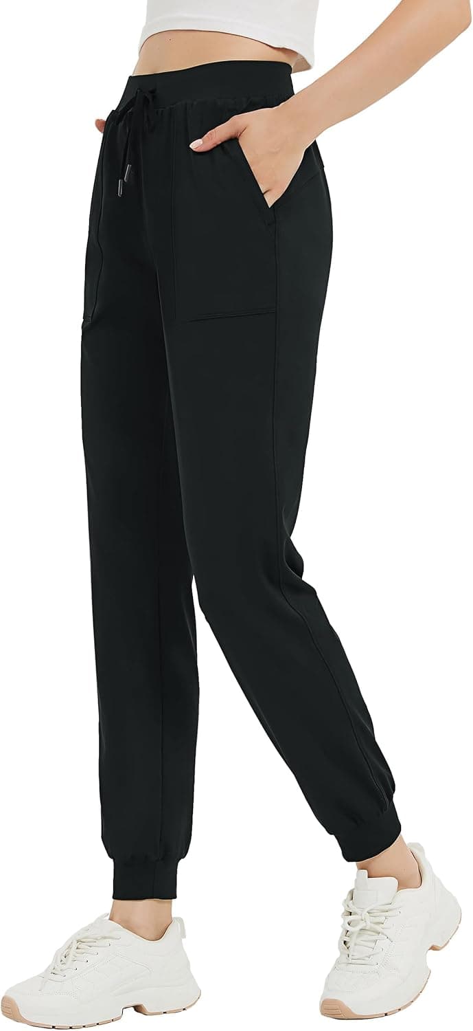 Tallemon Women's 33" Tall Inseam Joggers Running Sweatpants Pockets Tapered Athletic