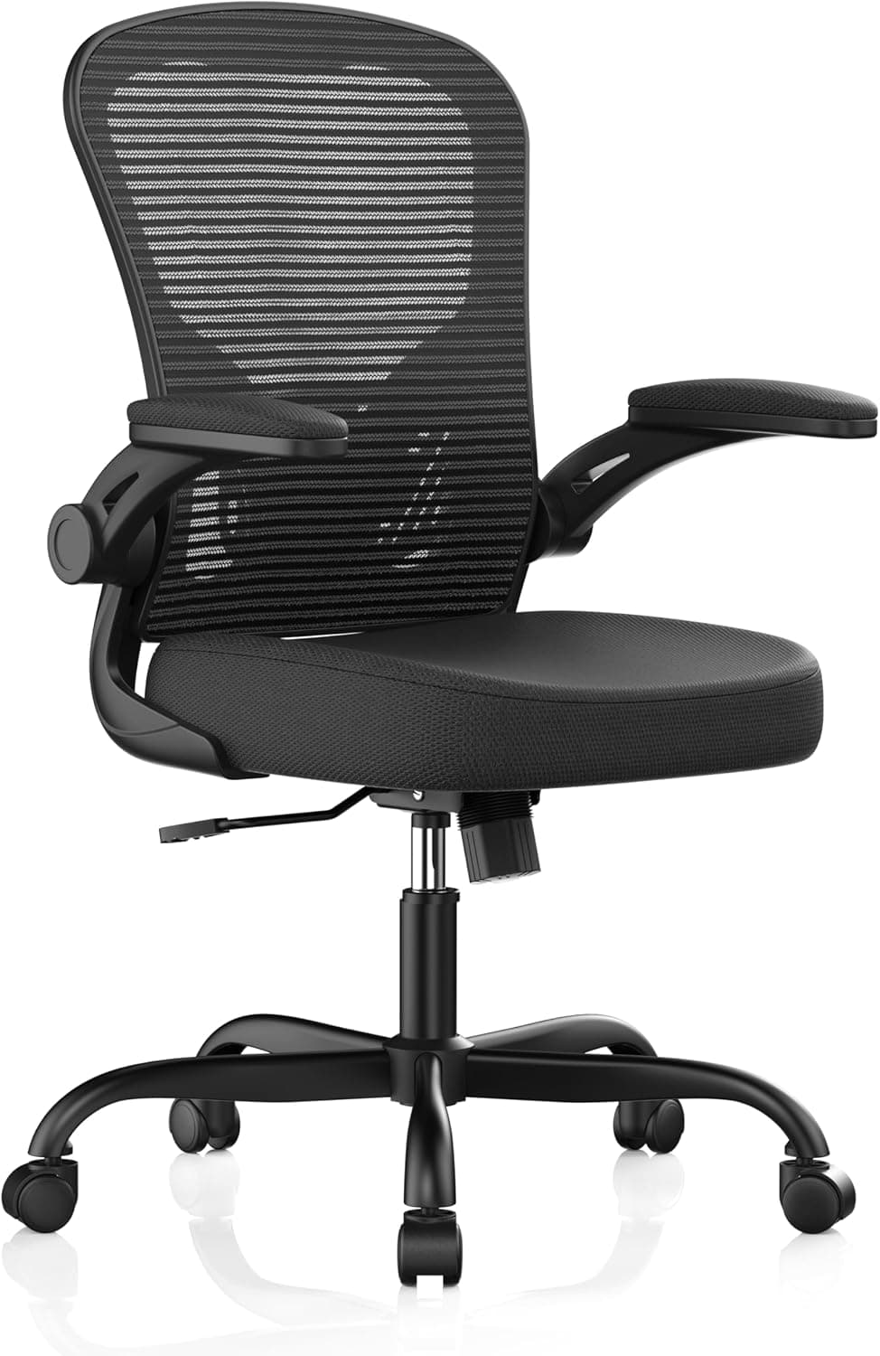 Office Chair, Ergonomic Desk Chair 330LBS High Back Mesh Computer Chair with Flip-up Armrests, Adjustable Lumbar Support