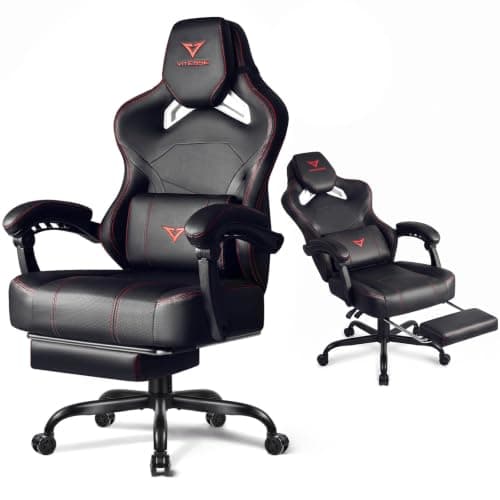 VITESSE Big and Tall Gaming Chair 400lb Capacity with Footrest