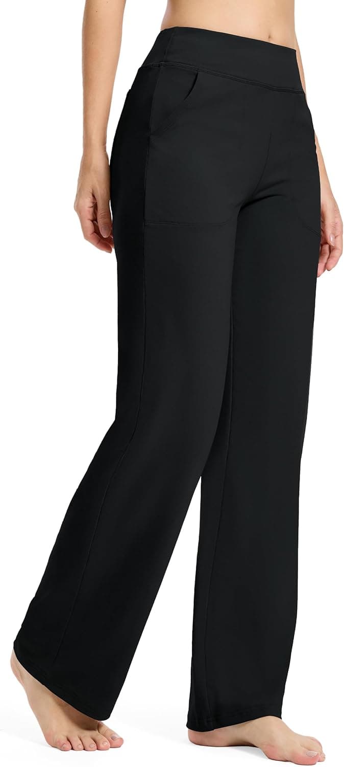 SEVEGO Tall Womens 32" Long Inseam Wide Leg Yoga Pants High Waist Stretch Lounge Trousers