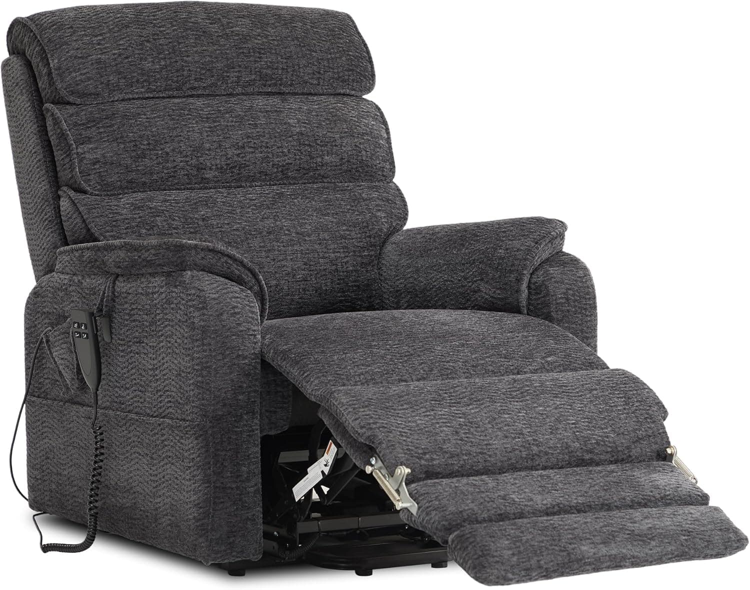 DYNOX Dual Motor Power Lift Recliner Chair for Tall Man, Lay Flat Lift Chair with Extended Footrest, Heat & Ma