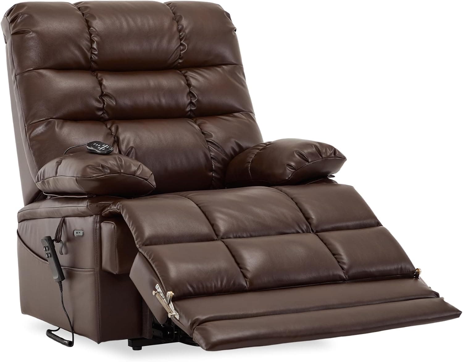 DYNOX 400 lbs Big and Tall Seniors Extended Footrest Power Lift Recliner Chair, Dual Motor, Wide Seat, Heat & 