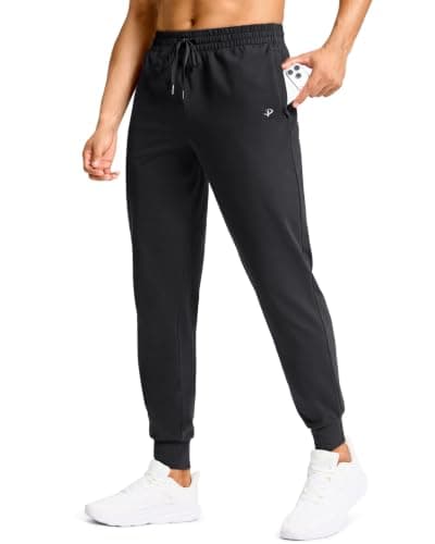 Pudolla Men's Tall Joggers 32/34/36/38 Inseam(Black 34 Inseam-XL)