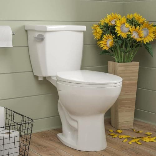 DeerValley Two-Piece Toilet ADA American Standard Toilet 12" Rough in 1.28 GPF Power Flush Two-Piece Elongated Toilets for Bathrooms Comfort Height High White (Toilet Seat Included)