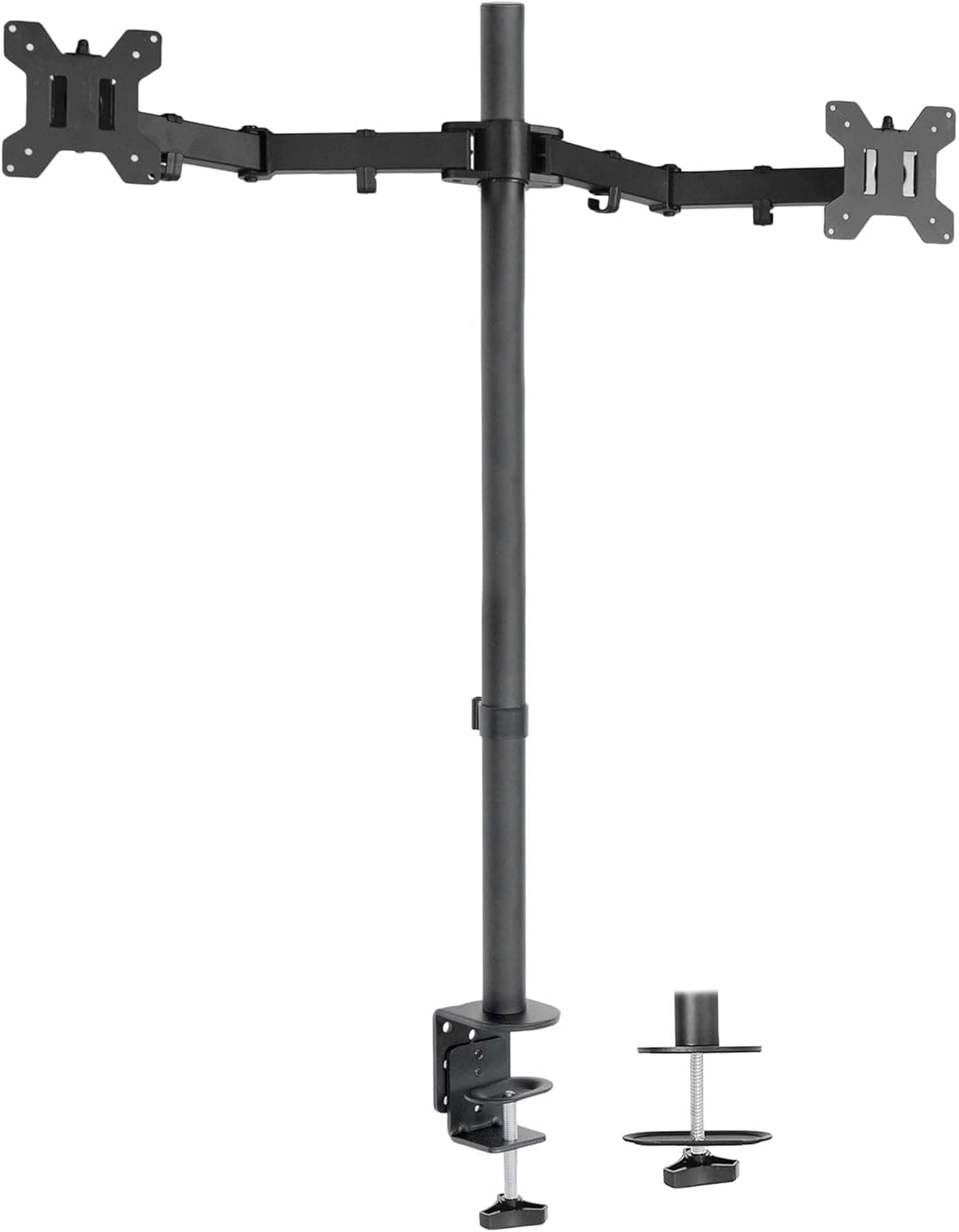 VIVO Dual Monitor Stand Up Desk Mount Extra Tall 39 inch Pole, Fully Adjustable Stand for up to 27 inch Screen