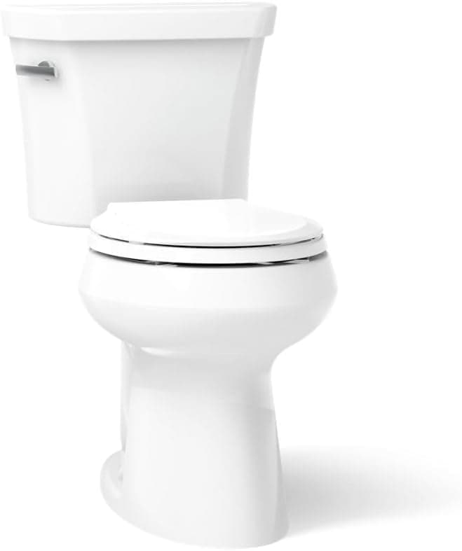 Kohler K-5481-0 Highline Comfort Height Two-Piece Round-Front 1.28 GPF Toilet