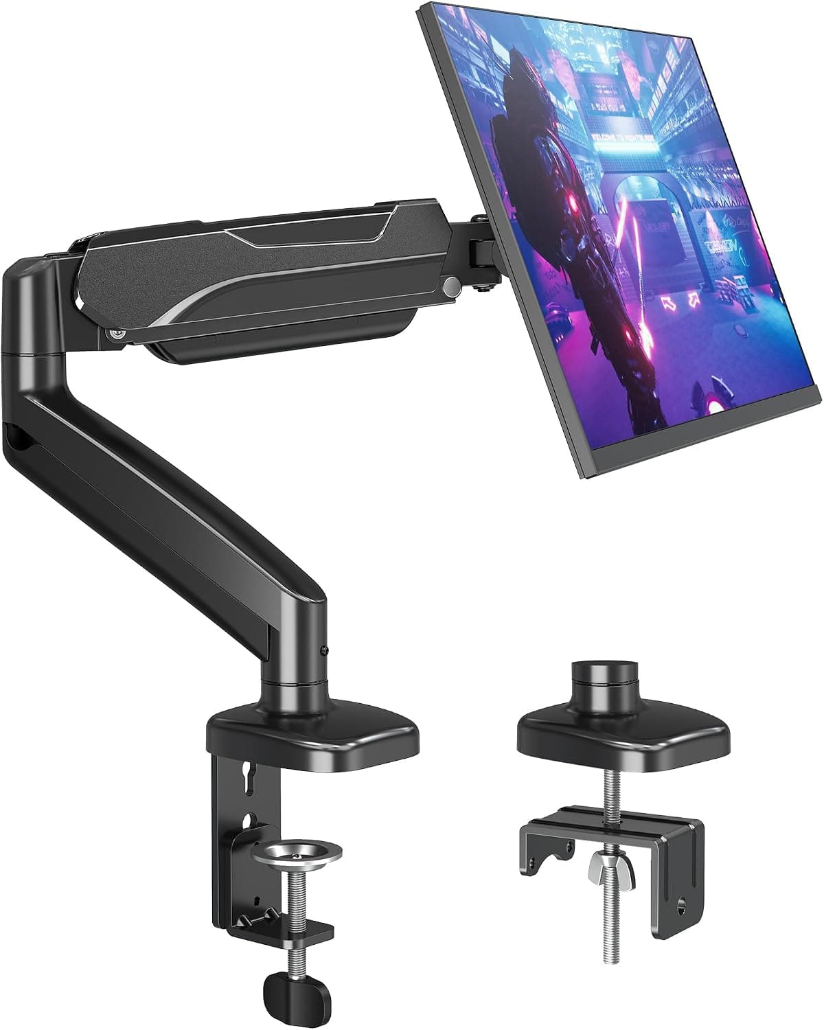 MOUNTUP Single Monitor Desk Mount Holds up to 32 inch, Height Adjustable Full Motion Arm