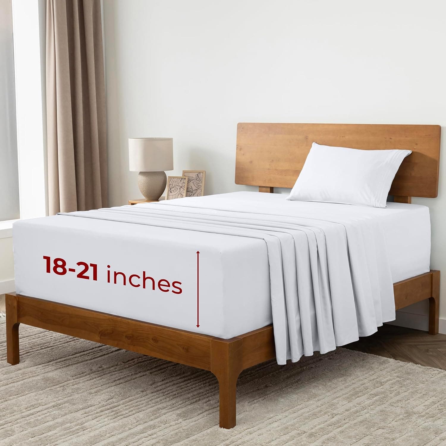 Mellanni Extra Deep Twin XL Sheets - 3 PC Iconic Collection Bedding, Hotel Luxury, Ultra Soft, Cooling Bed She