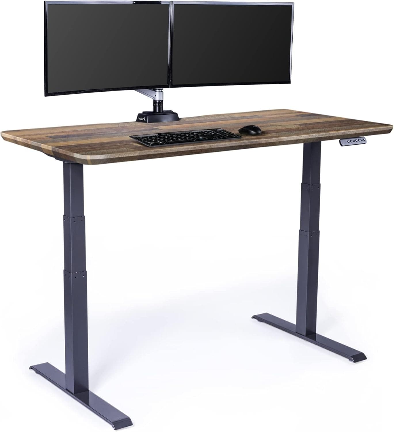Vari Classic Electric Standing Desk, Dual Motor with Memory Presets, T-Style Legs, 60x30 (Reclaimed Wood)