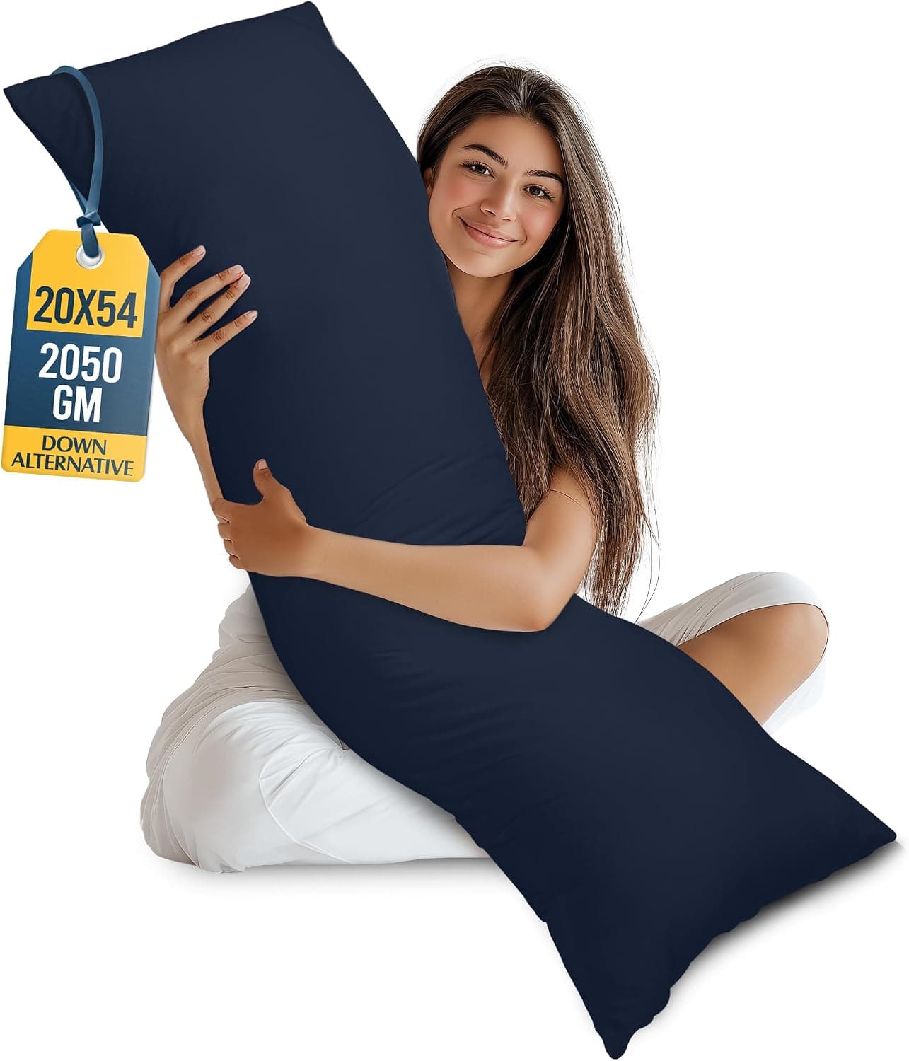 Utopia Bedding Full Body Pillow for Adults 20x54, Navy