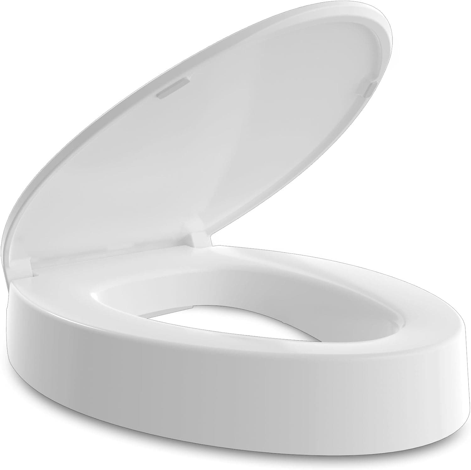 Ccbello Elongated Toilet Seat Risers for Seniors, Slow Close, Heavy Duty