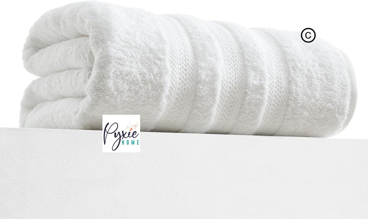 Oversized Ultra Bath Sheet Extra Large 100% Cotton White by Pyxie Home