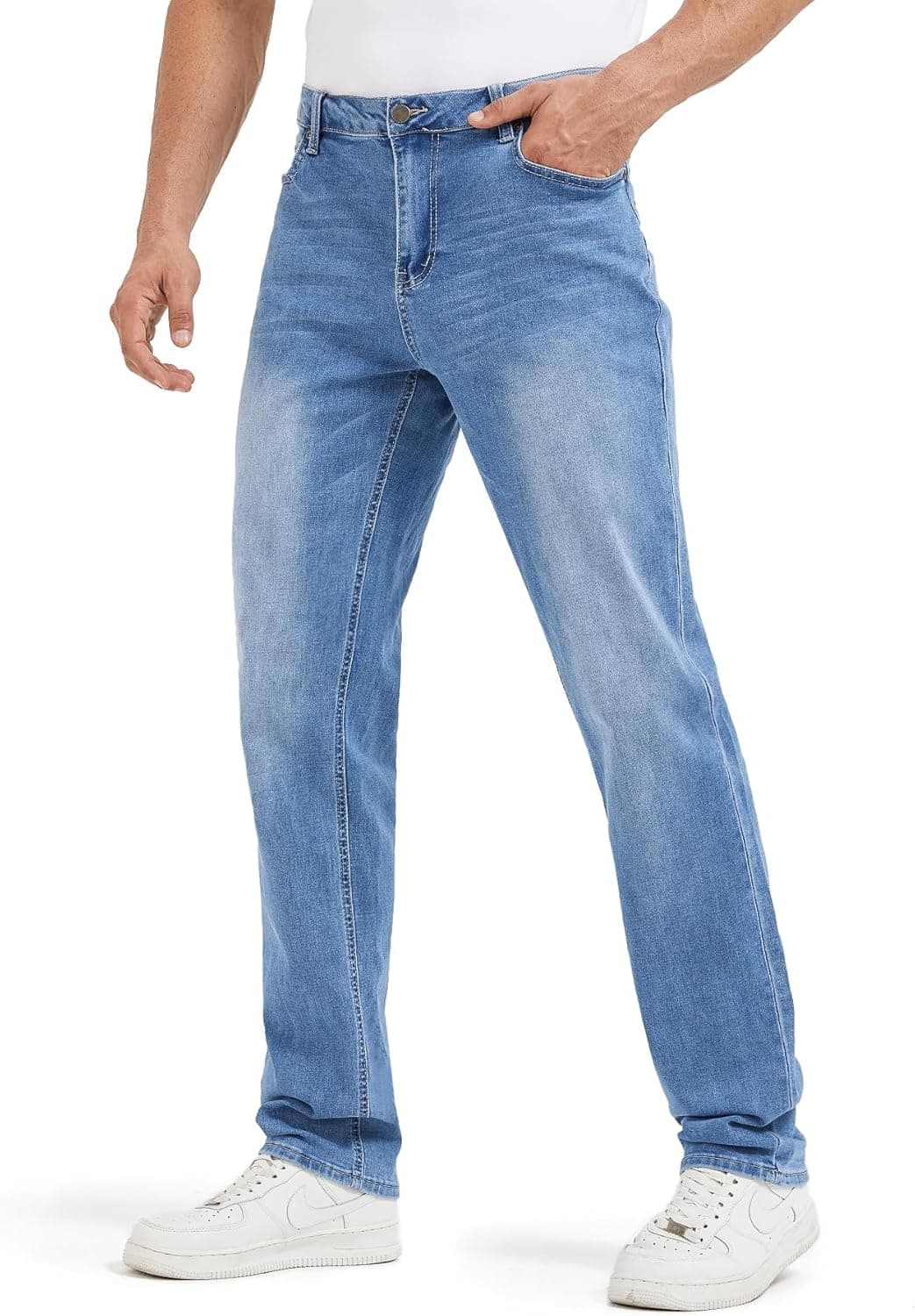 Zylioo 36/34 Inseam Extra Tall Jeans for Men Slim Fit Stretch Denim 5 Pockets