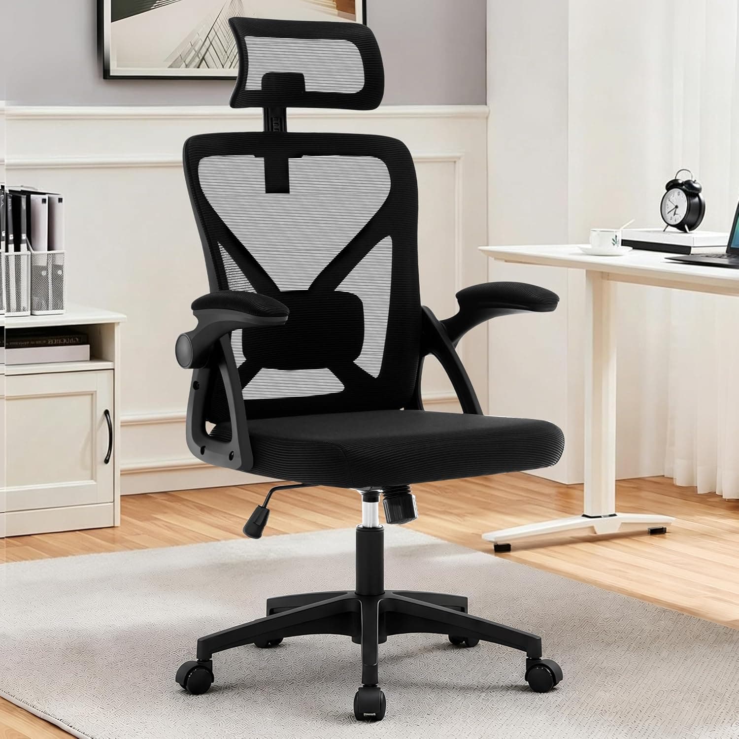 400 Lbs Mesh Ergonomic Office Chair, High Back with Lumbar & Headrest for Home Office